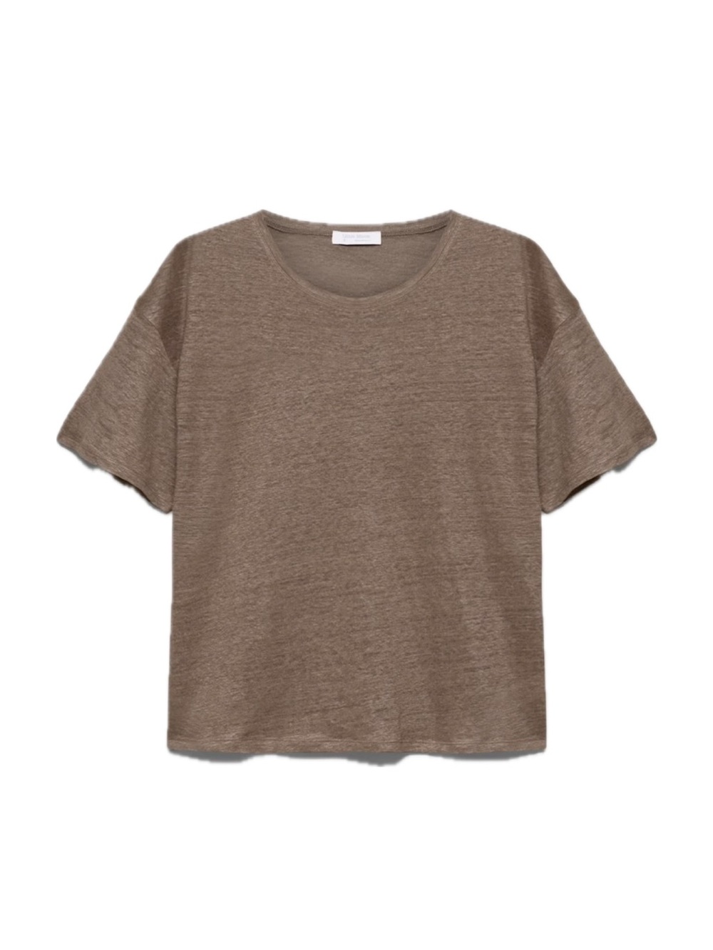 Aritzia Little Moon Loom Linen Quay T-Shirt - Dark Taupe, Size S